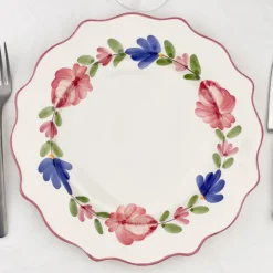 Assiette campagne bords festonnés