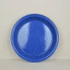 Assiette de camping émail bleu