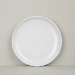 Assiette à dessert en grès naturel