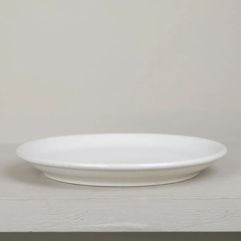 Assiette à dessert en grès naturel