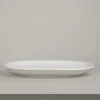 Assiette ovale en grès naturel