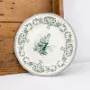 6 assiettes à dessert dépareillées vertes - Gien
