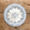 6 assiettes plates dépareillées bleues - Gien