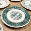6 assiettes plates dépareillées vertes - Gien
