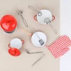 Batterie de cuisine rouge pour enfants