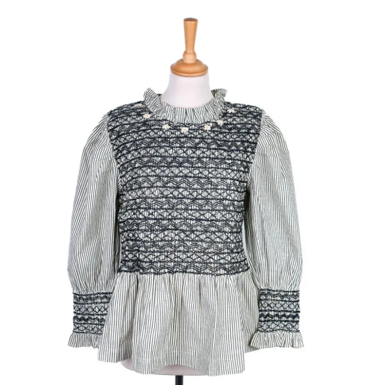 Blouse smockée