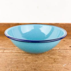 Bol à soupe en émail turquoise