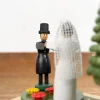 Boîte à musique en bois Mariage champêtre