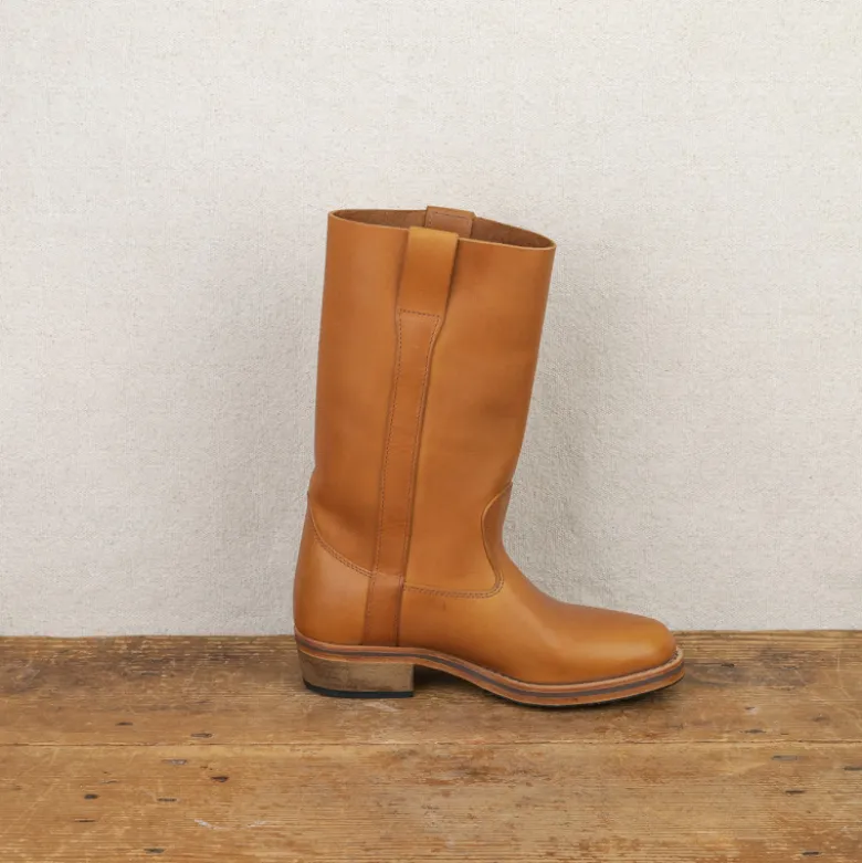 Bottes Camarguaises en cuir naturel