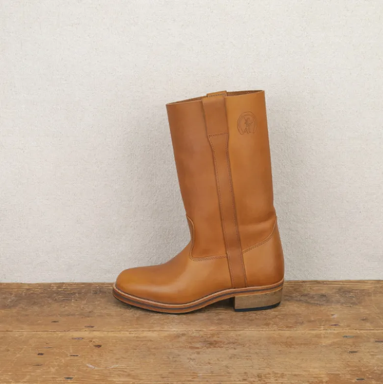Bottes Camarguaises en cuir naturel