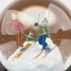 Boule à neige Duo de skieurs