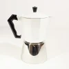 Cafetière italienne blanche en inox et aluminium