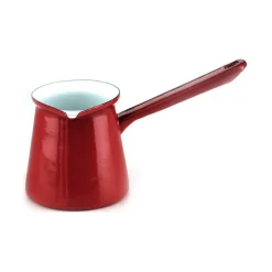 Cafetière turque émail rouge