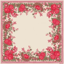 Carré de soie fleuri Souleiado 45 x 45 cm