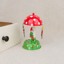 Carrousel mécanique champignon et gnomes