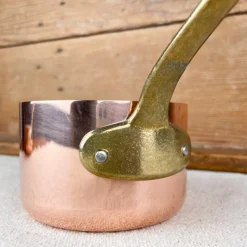 Cassolette en cuivre queue en laiton Ø10 cm