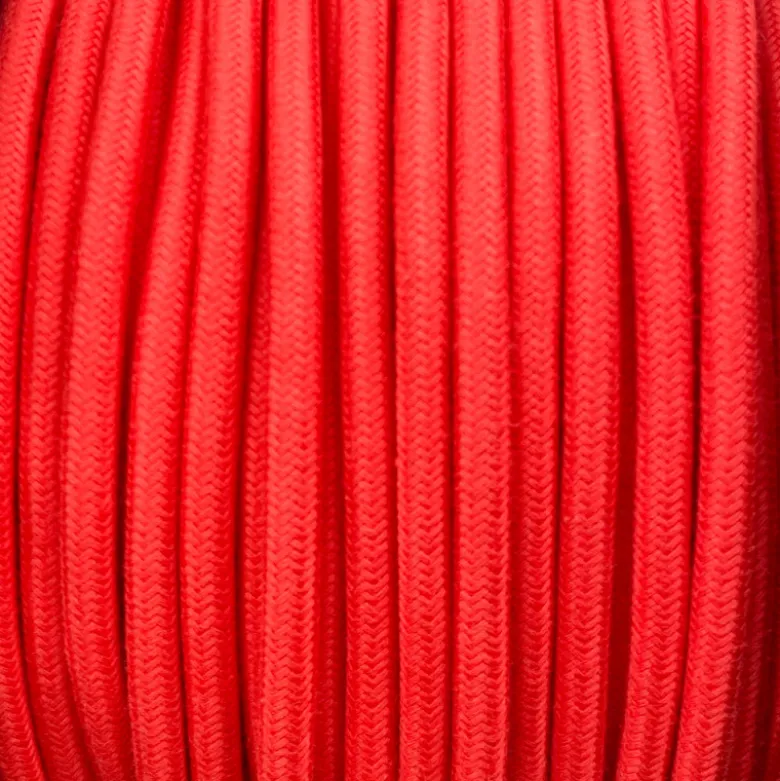 Câble luminaire rond rouge