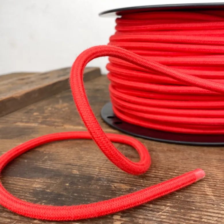 Câble luminaire rond rouge