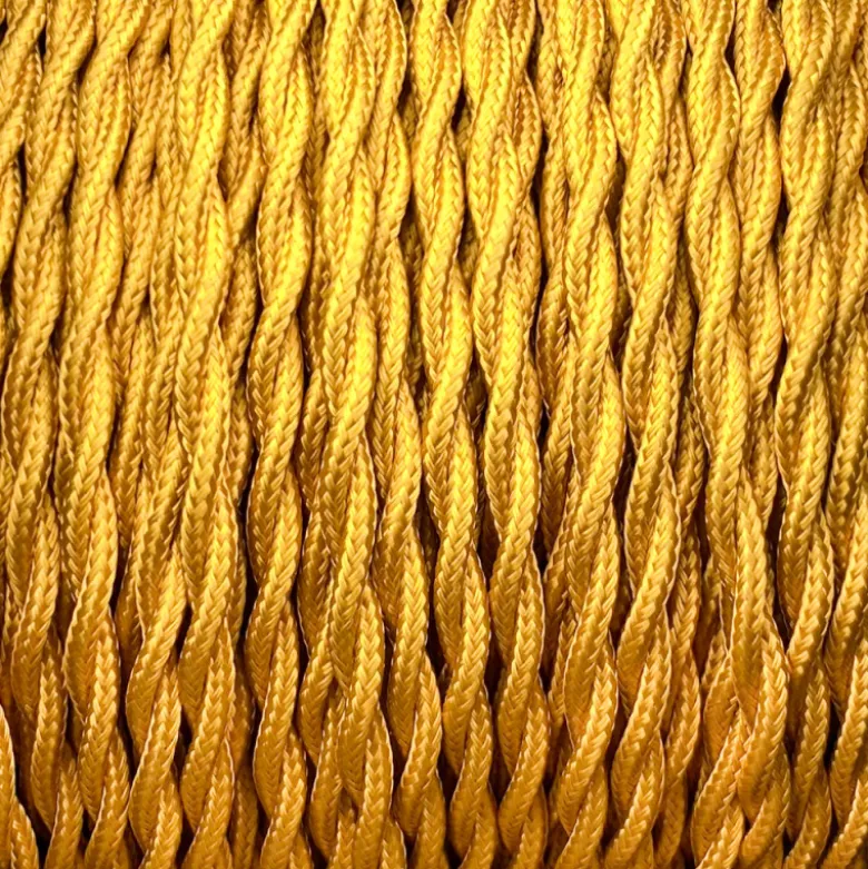 Câble luminaire torsadé doré