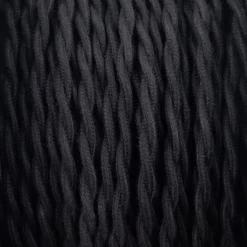 Câble luminaire torsadé noir charbon