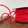Câble luminaire torsadé rouge feu