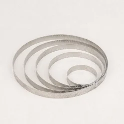 Cercle à tarte perforé en inox De Buyer