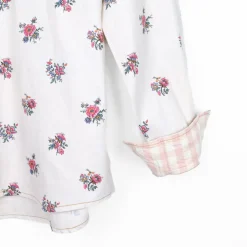 Chemise écrue à fleurs