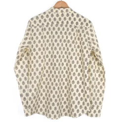 Chemise provençale motif aubépine beige