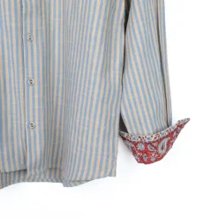 Chemise rayée bleu vanille