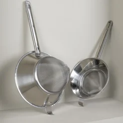 Chinois étamine en inox avec poignée