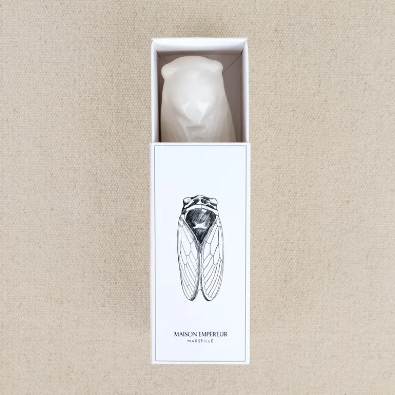 Cigale en céramique blanche Maison Empereur