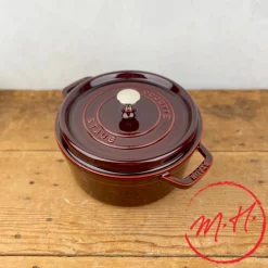 Cocotte ronde en fonte grenat