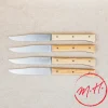 Coffret de 4 Couteaux de Table Opinel Facette en Frêne clair
