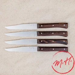 Coffret de 4 couteaux de table Opinel facette en Frêne Sombre