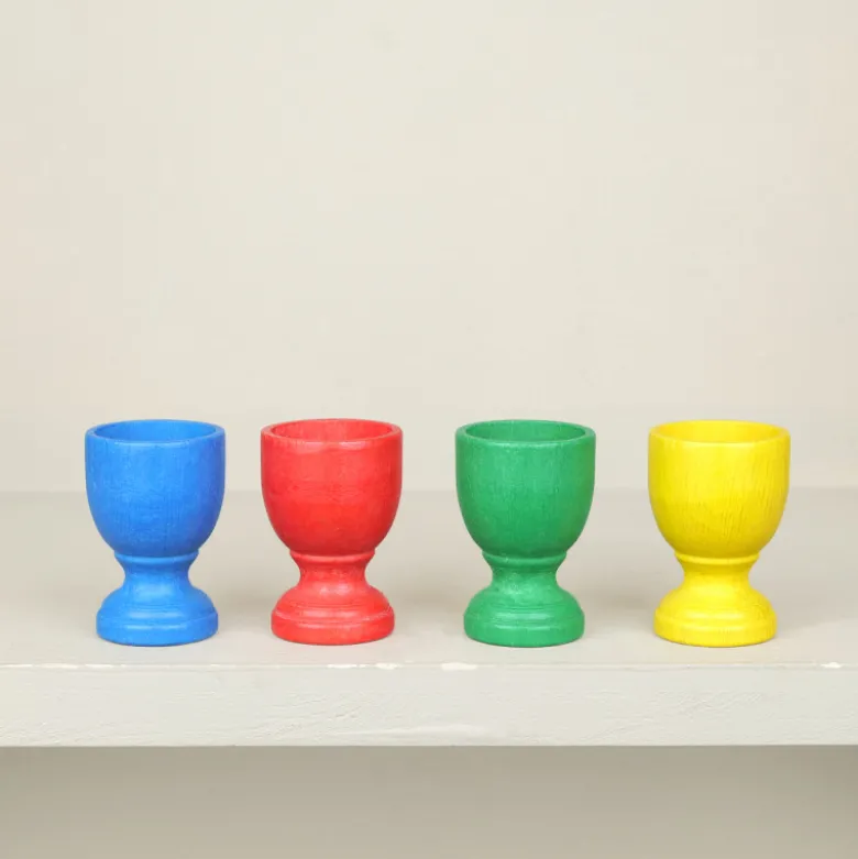Coquetier bois coloré