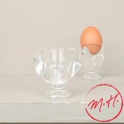 Coquetier poule en verre