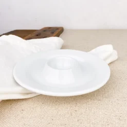 Coquetier ramasse-coque en porcelaine