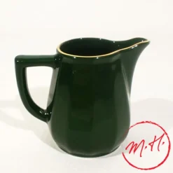 Crémier porcelaine vert empire filet or