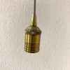 Douille E27 aluminium bronze doré