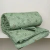 Édredon vert à fleurs