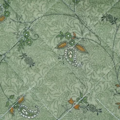 Édredon vert à fleurs