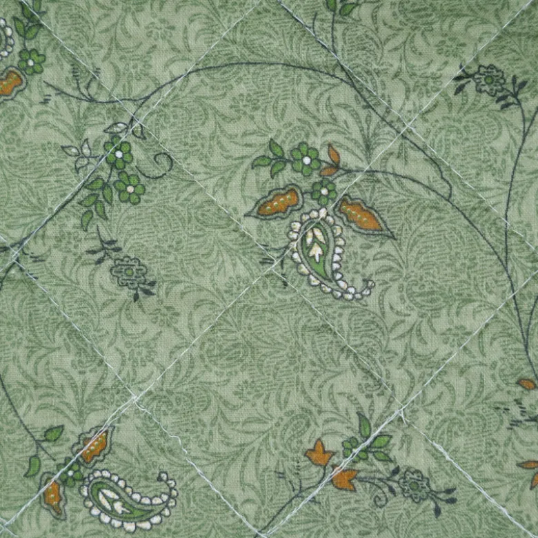 Édredon vert à fleurs