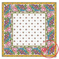 Foulard provençal blanc et rose