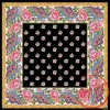 Foulard provençal rose et noir Souleiado