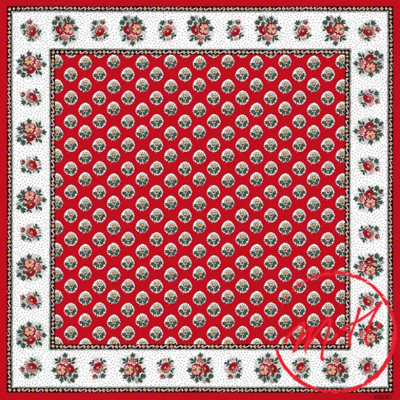 Foulard provençal rouge Souleiado