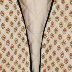 Gilet boutis beige motif calisson