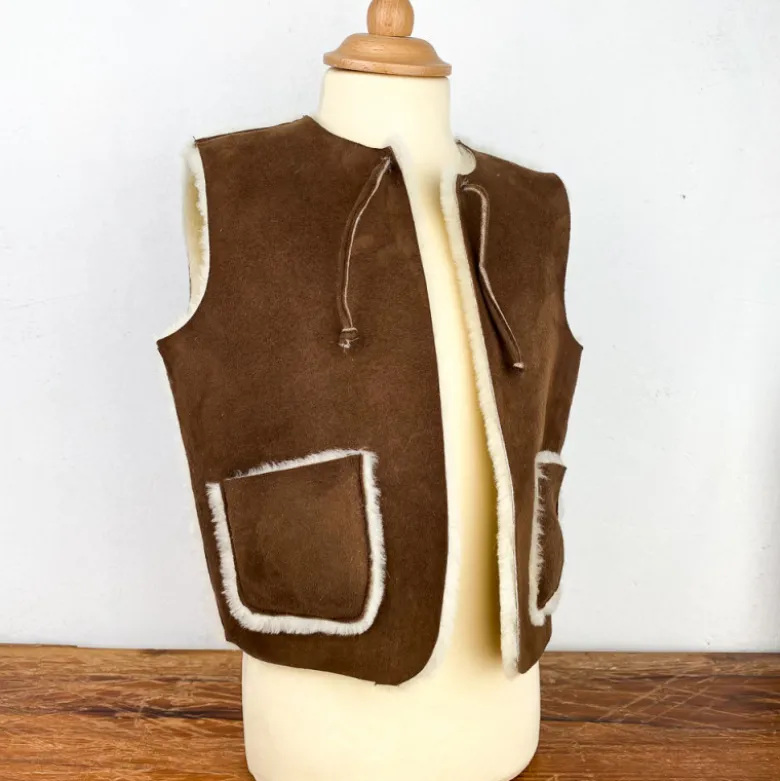 Gilet de berger en peau d'agneau