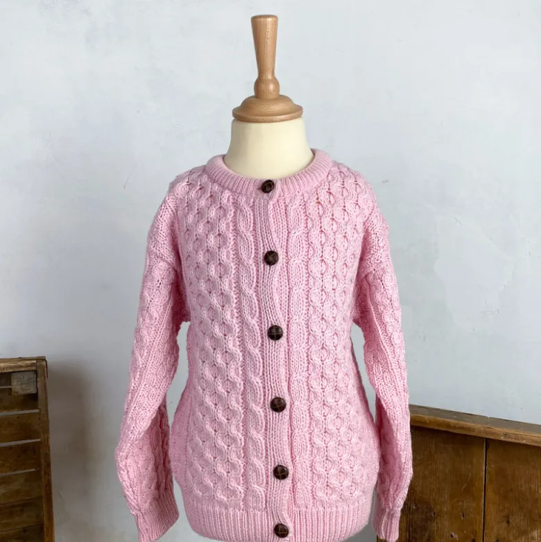 Gilet irlandais enfant rose