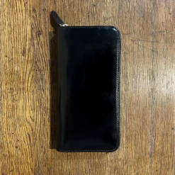 Grand portefeuille zippé en cuir