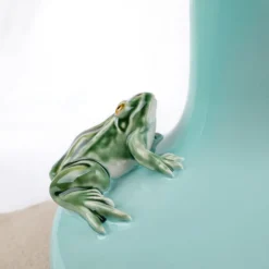 Grand vase décoré de deux grenouilles